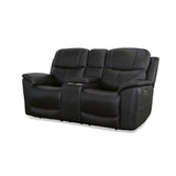 Crew Power Reclining Loveseat With Console, Power Headrests & Lumbar - Raven | Flexsteel