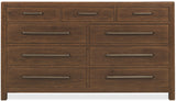 Driftwood Nine-Drawer Dresser Medium Wood - Dark Brown by Hooker Furniture - View 2