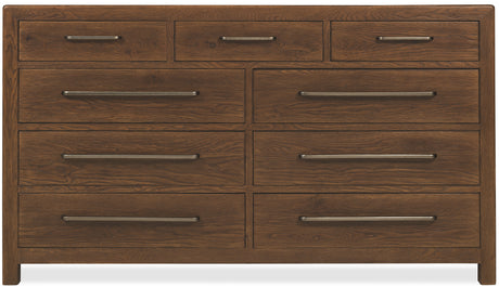 Driftwood Nine-Drawer Dresser Medium Wood - Dark Brown by Hooker Furniture - View 2