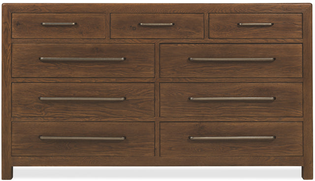 Driftwood Nine-Drawer Dresser Medium Wood - Dark Brown by Hooker Furniture - View 2