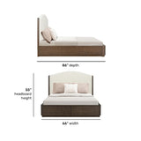 Athens Queen Upholstered Storage Bed - Brown / Milk | Flexsteel