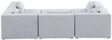 Cube - Modular Sectional 6 Piece - Gray - Fabric - 630Grey - Sec6C - Home Elegance USA - 4