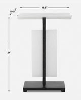Elements Bubble Glass Accent Table - White by Uttermost - View 7
