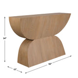 Ciano Modern Wood Console Table Woodtone - Light Brown by Uttermost - View 9