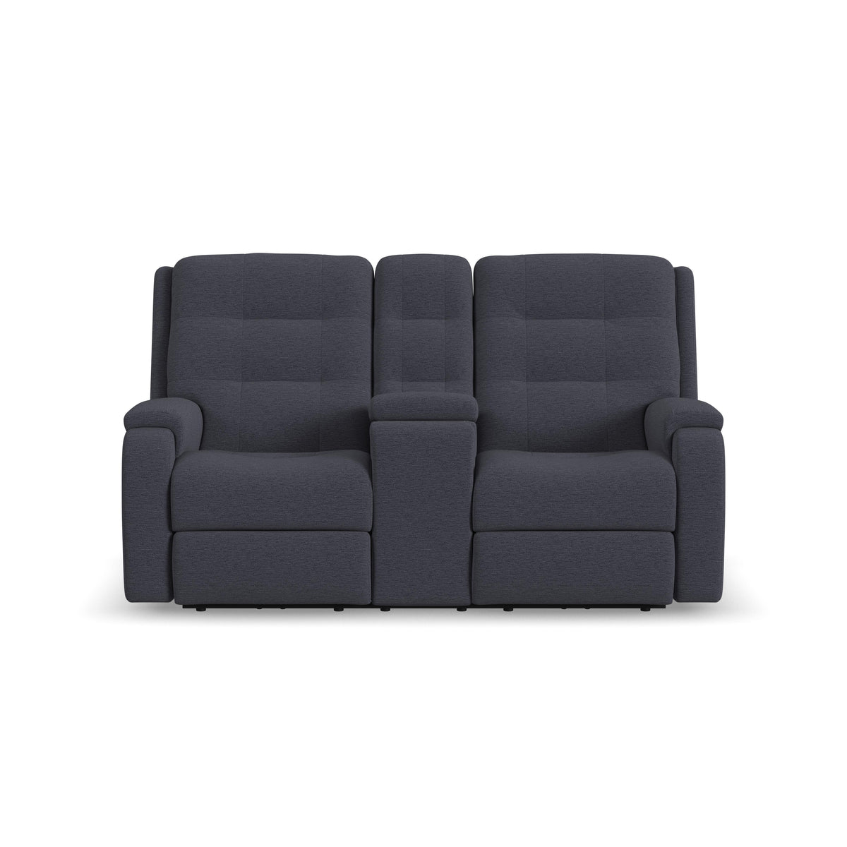 Arlo Transitional Fabric Power Reclining Loveseat With Console & Power Headrests & Lumbar | Flexsteel