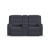 Arlo Transitional Fabric Power Reclining Loveseat With Console & Power Headrests & Lumbar | Flexsteel
