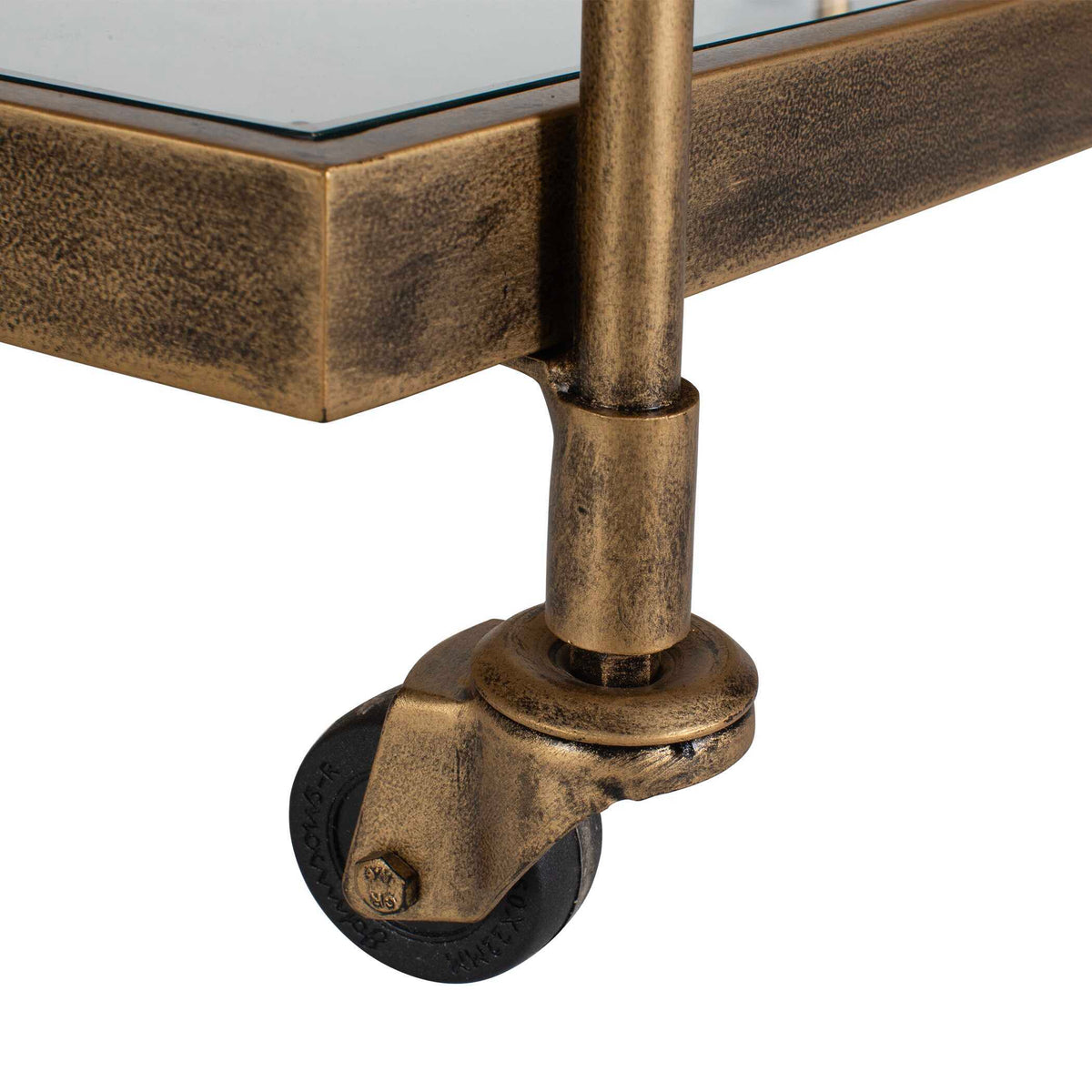 Scarritt Bar Cart Antique Brass - Gold by Uttermost - View 6