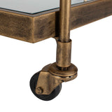 Scarritt Bar Cart Antique Brass - Gold by Uttermost - View 6