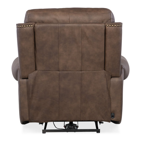 Duncan Power Recliner With Power Headrest & Lumbar - Dark Brown by Hooker Furniture - View 4