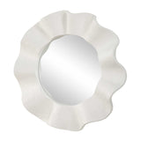 Wave Length Round Mirror White - Silver by Uttermost - View 5