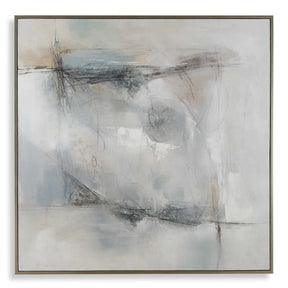 Contort Hand Painted Abstract Art - Gray by Uttermost - View 1