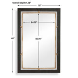 Guerra Mirror Walnut & Brass - Bronze / Dark Brown by Uttermost - View 6