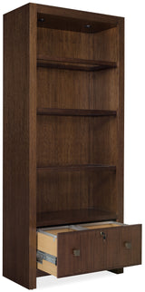 Archives Bookcase Dark Wood - Dark Brown by Hooker Furniture - View 3