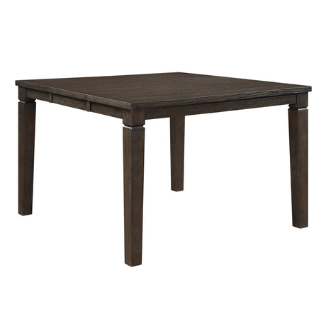 Classic Dark Espresso Finish Counter Height Table with Removable Leaf Square Wooden Dining Furniture 1pc
