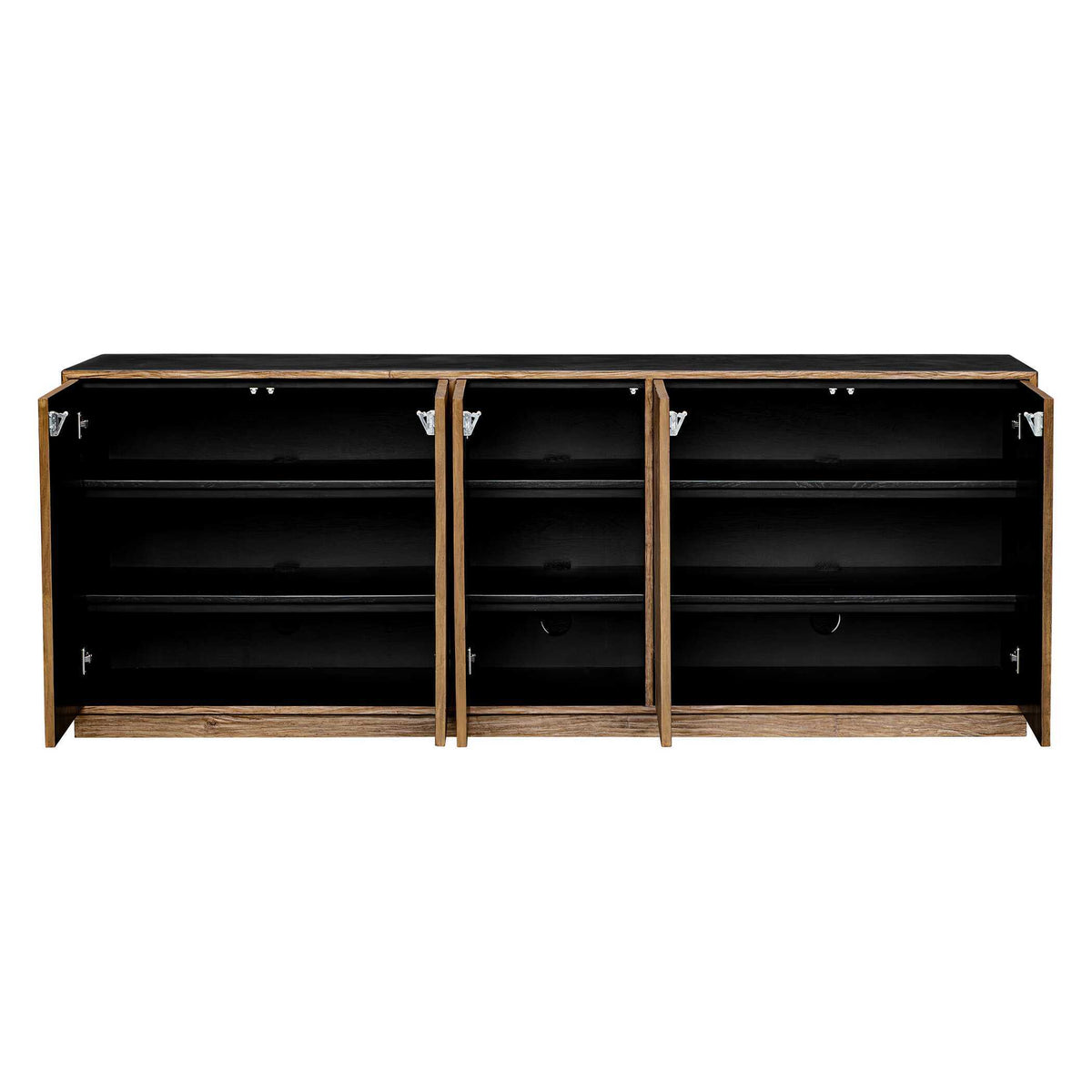 Kelvin 5 Door Wood Media Console - Light Brown by Uttermost - View 4