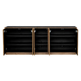 Kelvin 5 Door Wood Media Console - Light Brown by Uttermost - View 4