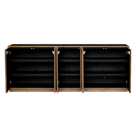 Kelvin 5 Door Wood Media Console - Light Brown by Uttermost - View 4