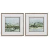 Soft Sage Abstract Landscape Prints (Set of 2) - Gray by Uttermost - View 1