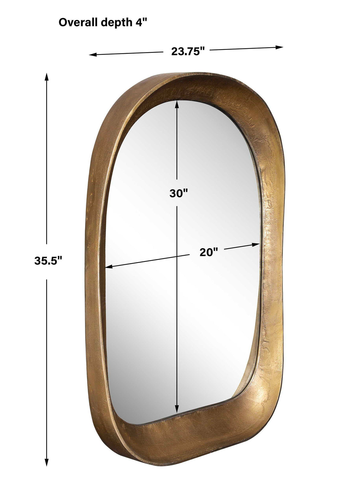 Bradano Brass Arch Mirror - Bronze by Uttermost - View 8