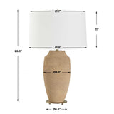 Sandstone Flow Table Lamp Terracotta - Light Brown by Uttermost - View 7