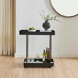 Vesper Iron Bar Cart - Black by Uttermost - View 2