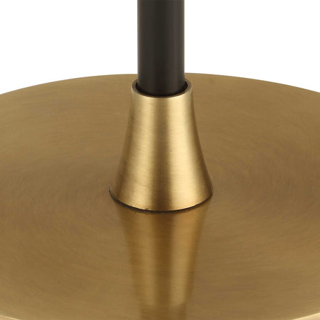 Stowe Floor Lamp Satin Black - Black / White by Uttermost - View 5