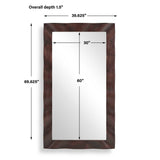 Wrinkle Wavy Wood Mirror Woodtone - Dark Brown by Uttermost - View 7