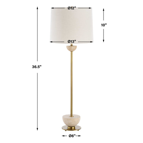 Hemisphere Buffet Lamp Brass - Bronze by Uttermost - View 7
