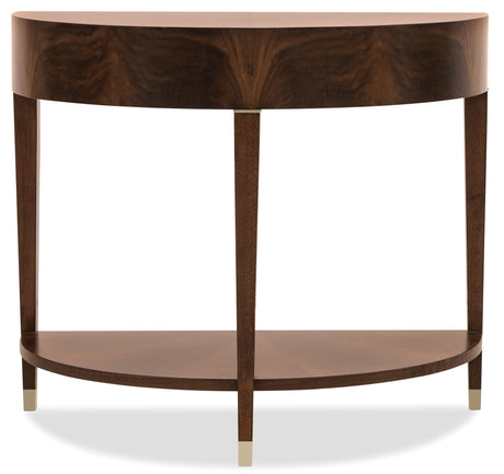 Archives Demilune Console Classic Walnut - Dark Brown by Hooker Furniture - View 3