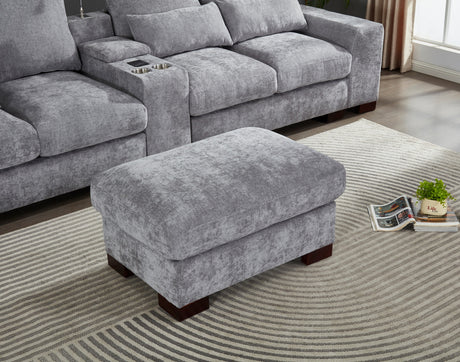 Modern Sectional Sofa Couch with Console,USB Charging Port,Reading Light,Cup Holder, Light Grey - sold by Home Elegance USA