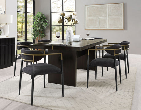 Jaramillo Gold & Rustic Espresso Finish 7PCS Dining Room Set