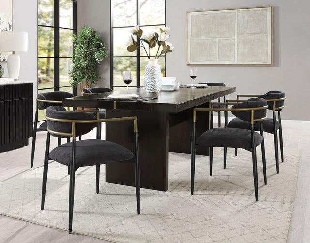 Jaramillo Gold & Rustic Espresso Finish 7PCS Dining Room Set