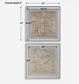 Unpredictable Hand Painted Canvases (Set of 2) - Gray by Uttermost - View 7