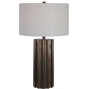 Khalio Gun Metal Table Lamp - Dark Brown / Silver by Uttermost - View 1