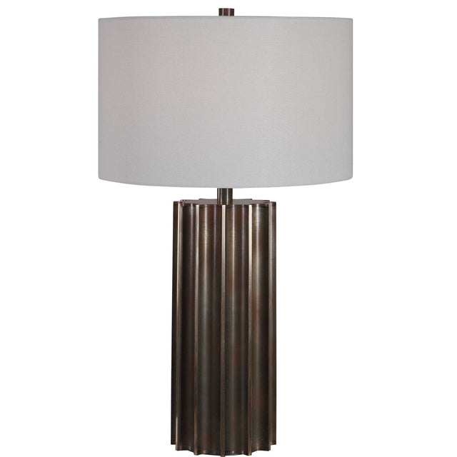 Khalio Gun Metal Table Lamp - Dark Brown / Silver by Uttermost - View 1