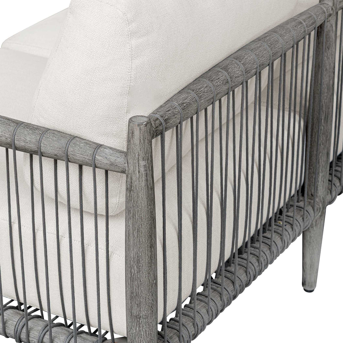 Borneo Outdoor Sofa Brown / Oyster White - White / Dark Brown by Uttermost - View 14