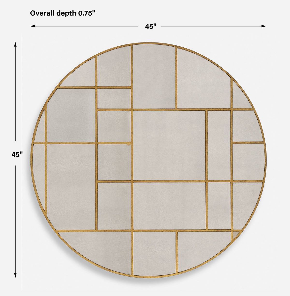 Geometric Round Mirror - Light Brown by Uttermost - View 7