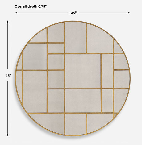 Geometric Round Mirror - Light Brown by Uttermost - View 7