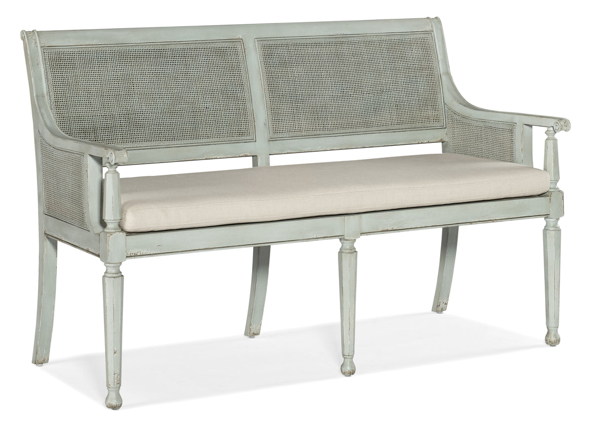 Charleston Bench - Light Blue / Beige by Hooker Furniture - View 1