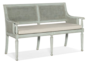 Charleston Bench - Light Blue / Beige by Hooker Furniture - View 1