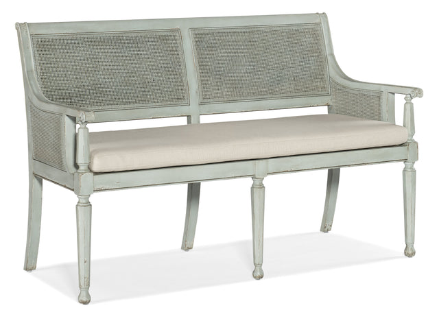 Charleston Bench - Light Blue / Beige by Hooker Furniture - View 1