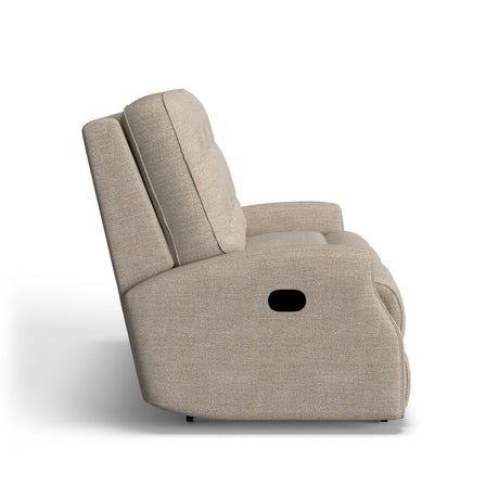 Devon Transitional Fabric Reclining Sofa With Nailhead Trim | Flexsteel
