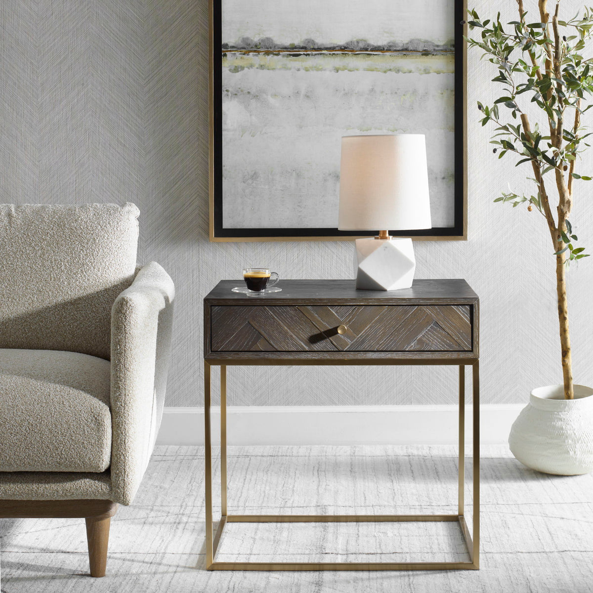 Armistead Walnut Side Table - Dark Brown by Uttermost - View 2