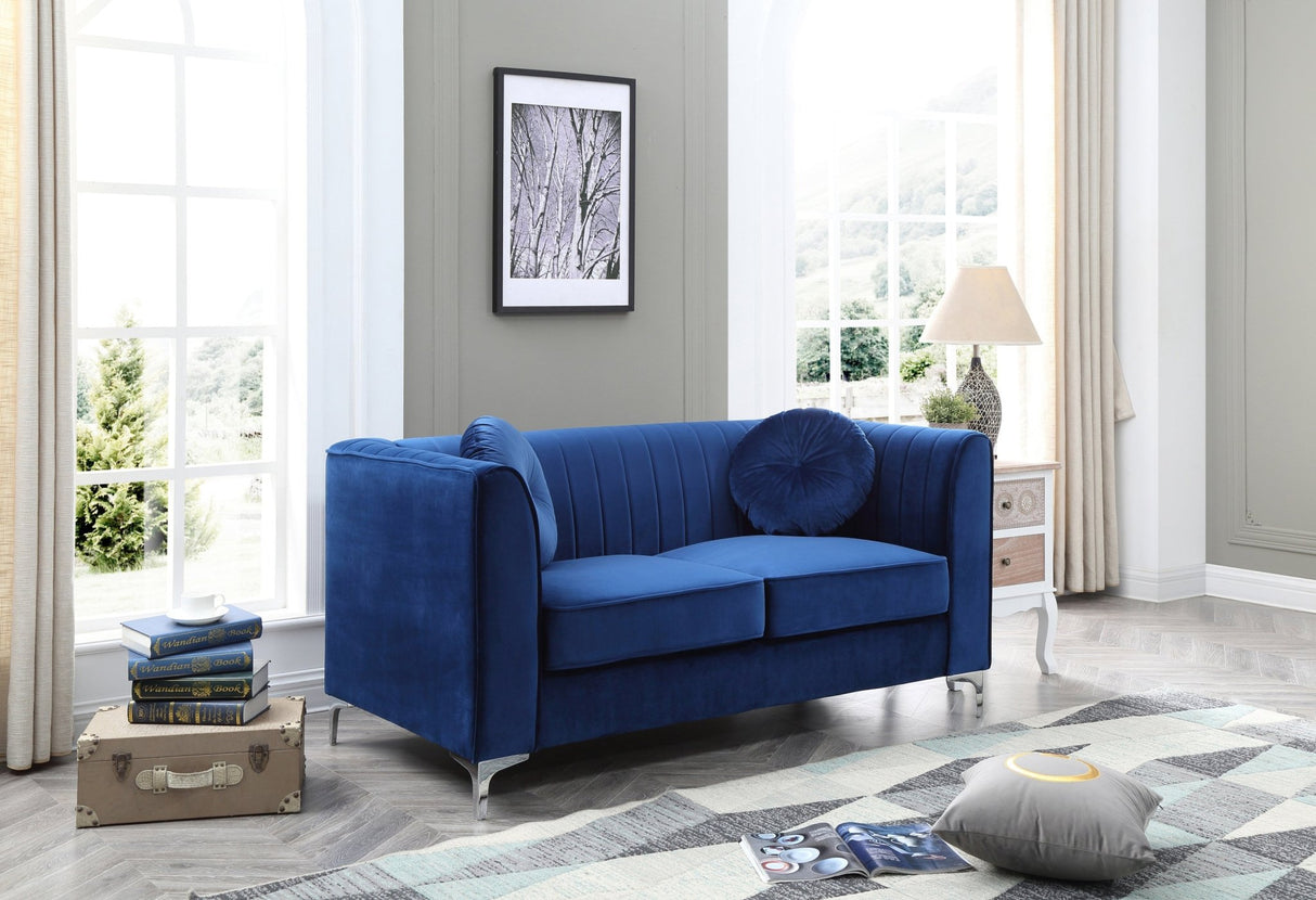 Delray G791A - L Loveseat ( 2 Boxes ) , NAVY BLUE - B078S00074 - Home Elegance USA - 1