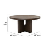 Athens Round Dining Table - Chocolate Brown | Flexsteel