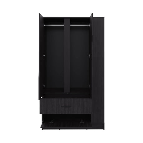 Armoire 71.1' H, 3 Doors, 1 Drawer, Black Wengue - Bedroom - sold by Home Elegance USA