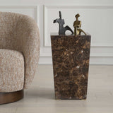 Poe Marble Accent Table - Dark Brown by Uttermost - View 3