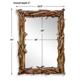 Rooted Reflection Mirror Natural - Dark Brown by Uttermost - View 6