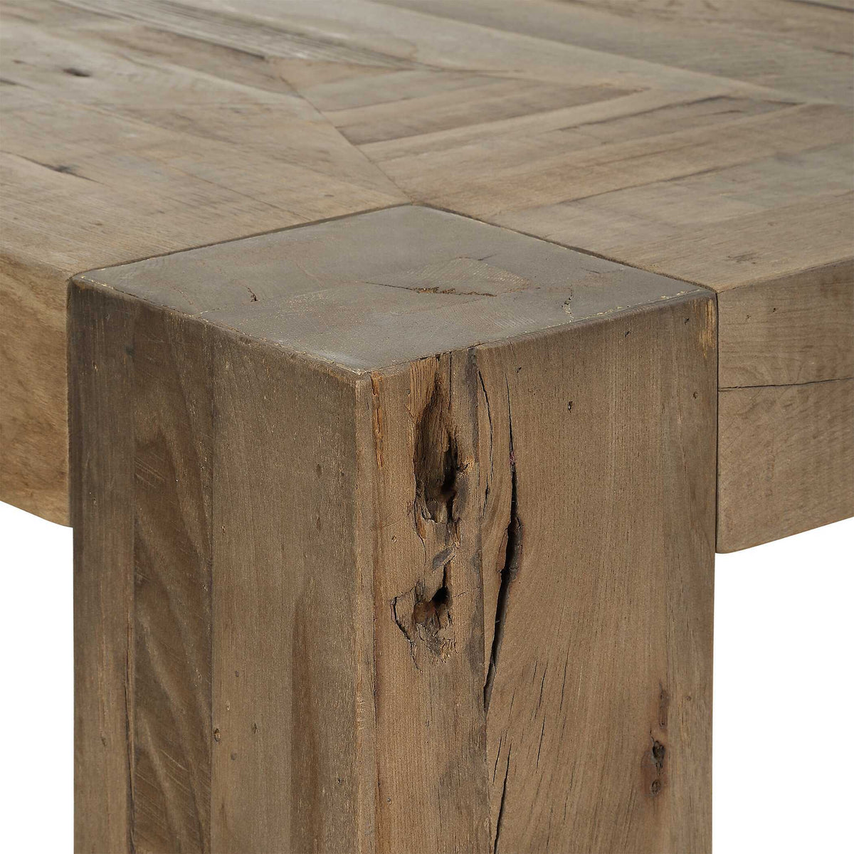 Aldan Reclaimed Dining Table Oak - Light Brown by Uttermost - View 5