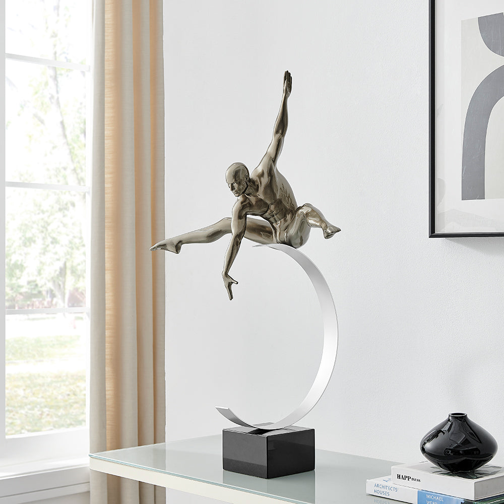 Dynamic Man Sculpture // Gray  | Finesse